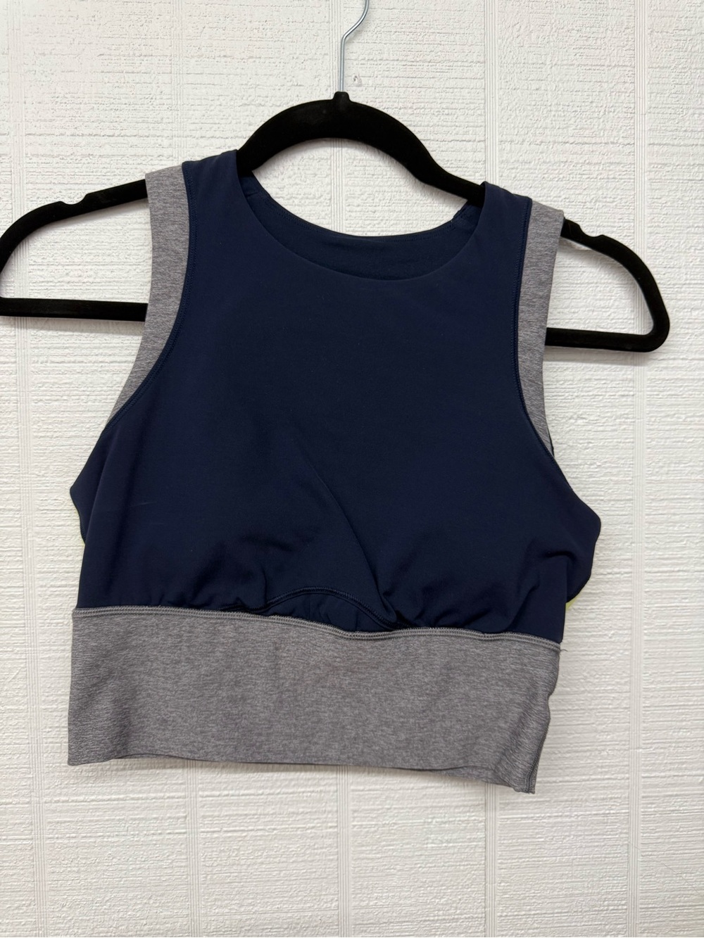 lululemon athletica Navy and Gray Cropped Athletic Tank